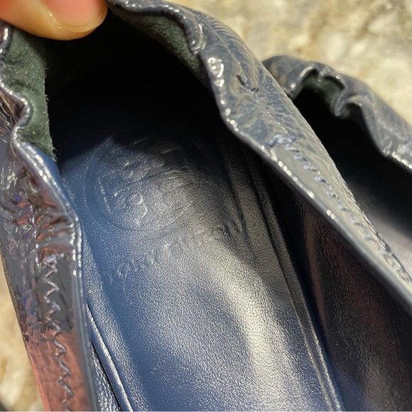 Tory Burch Reva Ballet Flats Blue Patent leather Women’s size 9.5 - Picture 5 of 12